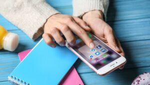 person handling twitter account