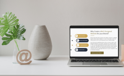 Computer with information on it why your website should be professionally designed